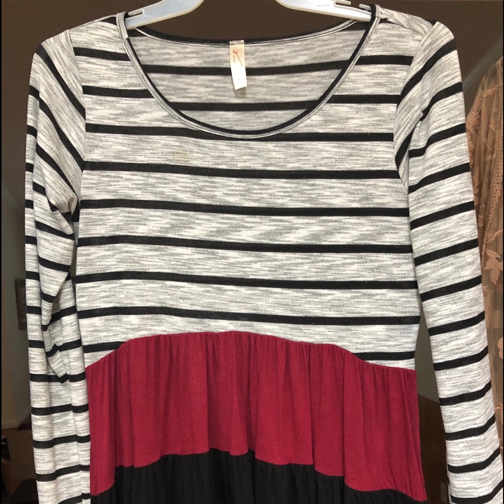 Ruffled bottom tunic top